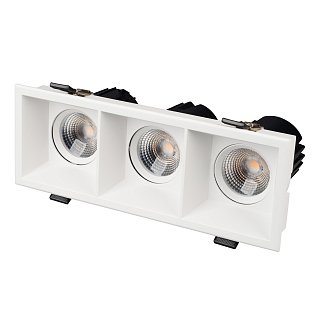 Светильник MS-FLOW-BUILT-S230x85-3x12W Warm3000 (WH, 55 deg, 230V) (Arlight, IP20 Металл, 5 лет)