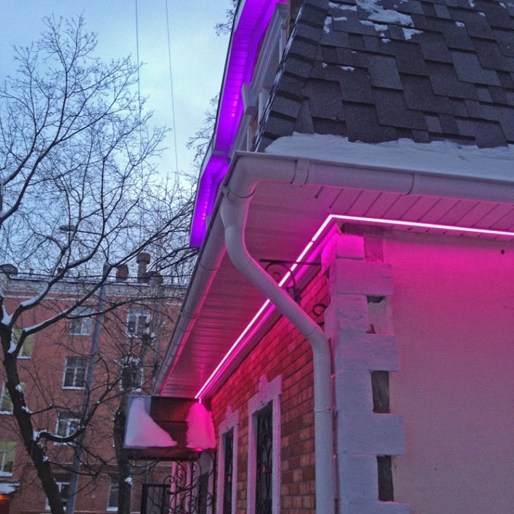 Герметичная RGB светодиодная лента для архитектурной подсветки