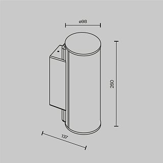 Настенный светильник (бра) Rock 3000K 12Вт IP 54