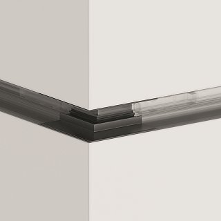 Угловой коннектор внешний S35 встраиваемый черный