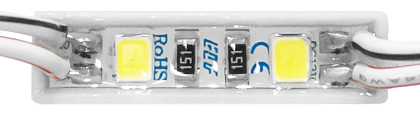 Модуль светодиодный ELF Ultra, 2SMD диода 2835, 0.24Вт, 120гр.,12В,  IP65, белый