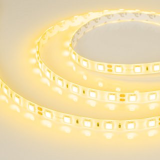 Светодиодная лента RTW 2-5000SE 24V Yellow 2x (5060, 300 LED, LUX) (Arlight, 14.4 Вт/м, IP65)