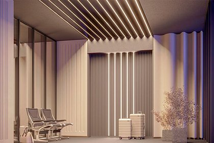 Интересная геометрия в холле аэропорта