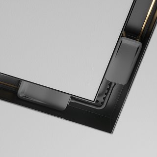 Коннектор питания угловой встраиваемый с проводом 6см Radity черный