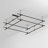 Основание ART-APRIORI-QUADRAT-2-ROD-400-2000x2000 (BK) (Arlight, IP20 Металл, 3 года)