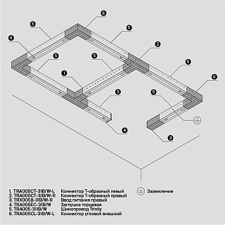 Коннектор угловой внешний Trinity черный