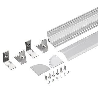 Профиль с экраном SL-KANT-H30-2000 ANOD+OPAL (Arlight, Алюминий)