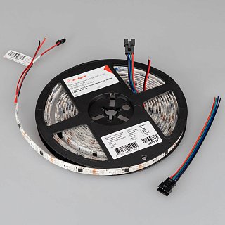 Светодиодная лента герметичная SPI-SE-B60-10mm 12V RGB-PX3-BPT (12 W/m, IP65, 5060, 5m) (Arlight, бегущий огонь)