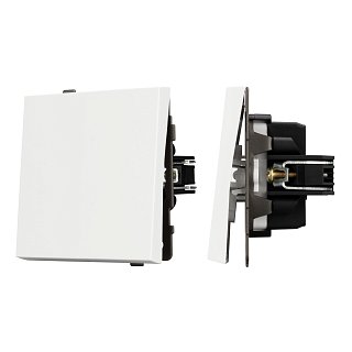 Механизм выключателя одноклавишный непроходной SWT-TENDO-MK01-SFPL-WH (230V, 10A) (Arlight, -)