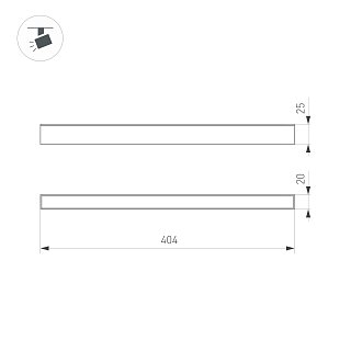 Светильник MAG-FLAT-25-L400-12W Day4000 (BK, 100 deg, 24V) (Arlight, IP20 Металл, 5 лет)