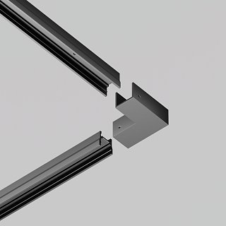 Коннектор угловой для профиля Elasity IP черный