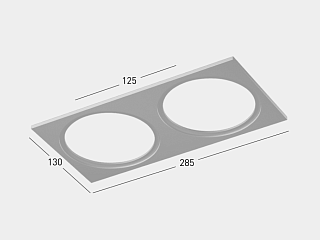 Рамка двойная для серии COMBO 1 квадратная, белая, COMBO-1S2-WH