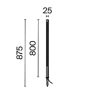 Ландшафтный светильник Pole 3000K 12Вт IP 65