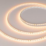 Светодиодная лента RT-A120-5mm 24V Warm2400 (9.6 W/m, IP20, 2835, 5m) (Arlight, узкая)