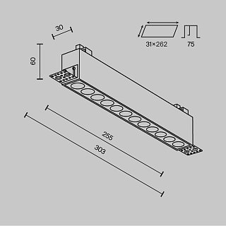 Встраиваемый светильник Points 3000-6000К 20Вт 30°
