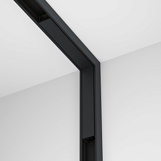 Коннектор питания угловой внутренний Basity, черный