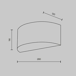 Настенный светильник (бра) Ripple E14х1 40Вт