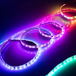 Светодиодная лента SPI-5000SE-5060-60 12V Cx3 RGB-Auto (10mm, 13.2W/m, IP65) (Arlight, Закрытый, IP65)