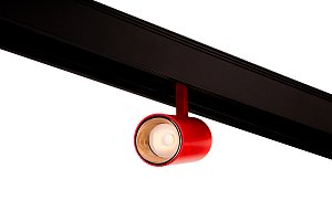 Светильник трековый для низковольтного трека SY красный, SY-601201-RD-10-36-NW