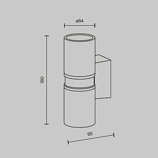Настенный светильник (бра) Bowery GU10x2 50Вт IP 54
