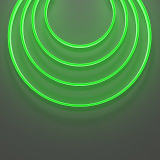 Гибкий неон 10x4 24В 9,6 Вт/м Green IP67 5м