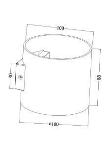 Настенный светильник (бра) Rond G9х1 50Вт IP 20