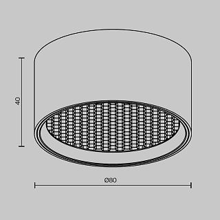 Потолочный светильник Glare 3000К 7Вт 30° IP 44