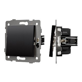 Механизм выключателя одноклавишный непроходной SWT-MK01-PL-BK-V (250V, 10A) (Arlight, -)