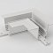 Коннектор угловой горизонтальный для встраиваемого глубокого шинопровода  по шпаклевку, SY-LINK, SY-LINK-CNLV-T2-WH