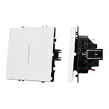 Механизм выключателя одноклавишный проходной LED SWT-NOBE-MKP1-SFPL-L-WH (230V, 10A) (Arlight, -)