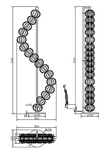 Напольный светильник (торшер) Golden Cage 3000К 48Вт