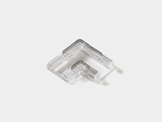 Пластиковый L-коннектор для светодиодной ленты 10 мм, CN-10MM-2P-L-SC-H