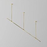 Готовая конструкция прямая на жестких подвесах Long H745мм без светильников и без блока питания, латунь