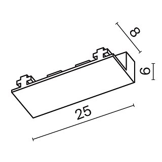 Комплект монтажный с заглушками Radity 2 штуки, черный TRA084EC-111B