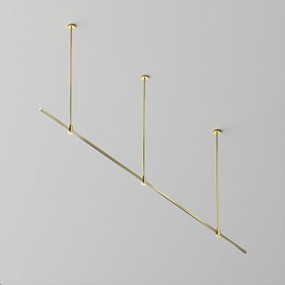 Готовая конструкция прямая на жестких подвесах Long H745мм без светильников и без блока питания, латунь