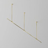 Готовая конструкция прямая на жестких подвесах Long H745мм без светильников и без блока питания, латунь