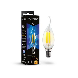 Светодиодная лампа Crystal Candle wind 6W 3000K E14 340°