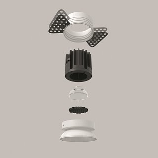 Встраиваемый светильник Round 3000K 7W 50°