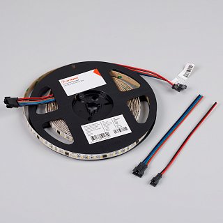 Светодиодная лента герметичная SPI-SE-A120-10mm 24V Warm2700-PX6-BPT (11 W/m, IP65, 2835, 5m) (Arlight, бегущий огонь)