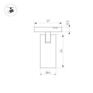 Светильник MAG-MICROCOSM-SPOT-R45-9W Day4000 (BK, 36 deg, 24V) (Arlight, IP20 Металл, 3 года)