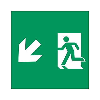 Пиктограмма EMGP-MARK-MA-LDOWN (Человек, Вниз-Влево) (Arlight, Пластик)