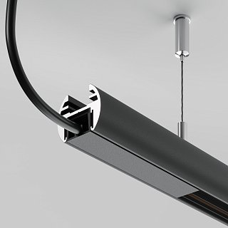 Шинопровод 1м подвесной круглый Basity, черный