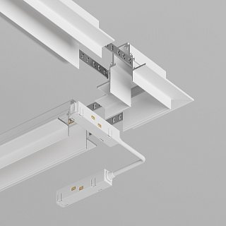 Коннектор угловой Gravity встраиваемый белый