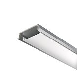 Алюминиевый профиль встраиваемый с накладным фланцем 30x6 (Серебро, 2 м), ALM-3006-S-2M 632018