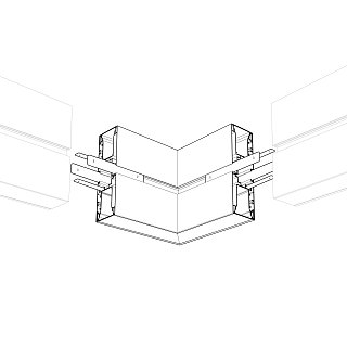 Угол S2-WALL-X2-H128-L90W внешний (Arlight, Металл)