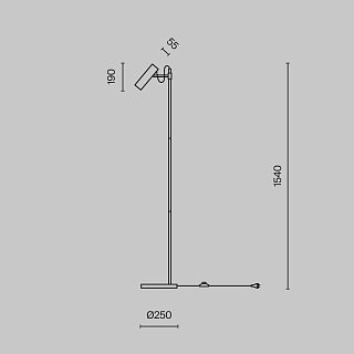 Напольный светильник (торшер) Bansky GU10х1 40Вт