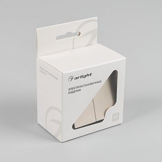 Механизм выключателя двухклавишный самовозвратный SWT-MKR2-PL-GD-V (250V, 10A) (Arlight, -)