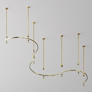 Шинопровод полукруг 650 мм Flarity латунь