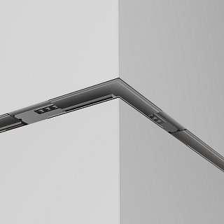 Коннектор внешний Exility встраиваемый под ГКЛ 12,5мм, черный