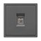 Механизм телефонной розетки SCT-NOBE-MTL1-SFPL-GR (RJ-11, 4C) (Arlight, Серый базальт)